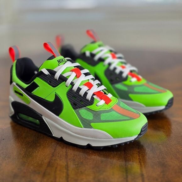 Nike Air Max 90 Drift Men's Size 5.5 Action Green Black White Shoes FB2877-300 - Picture 4 of 14